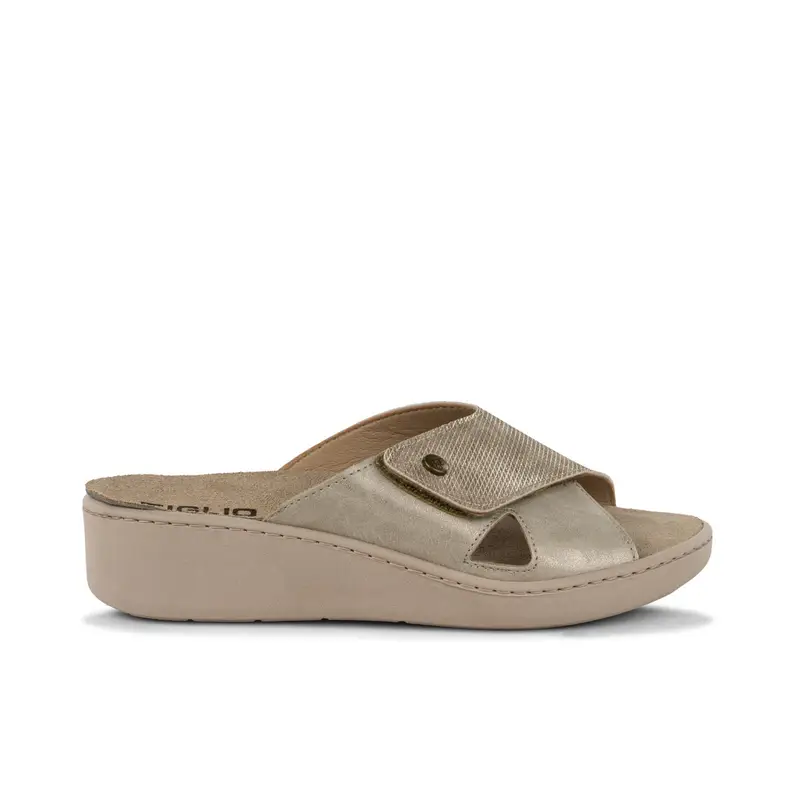 TIGLIO Ciabatte beige da casa con strappo da donna