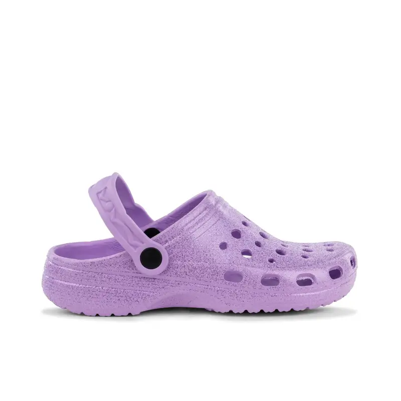 TIGLIO Ciabatte mare lilla chiuse da donna in gomma con glitter