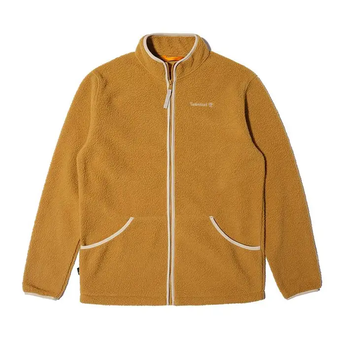 Cardigan con zip Timberland Casual Comodo Caldo Collo alto Giacca in pile Uomo giacche Grano A2GEG-P47 XL