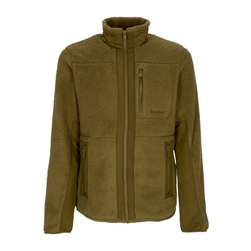 Timberland Giubbotto Pile Uomo Mm Sherpa Fleece Jacket Dark Olive