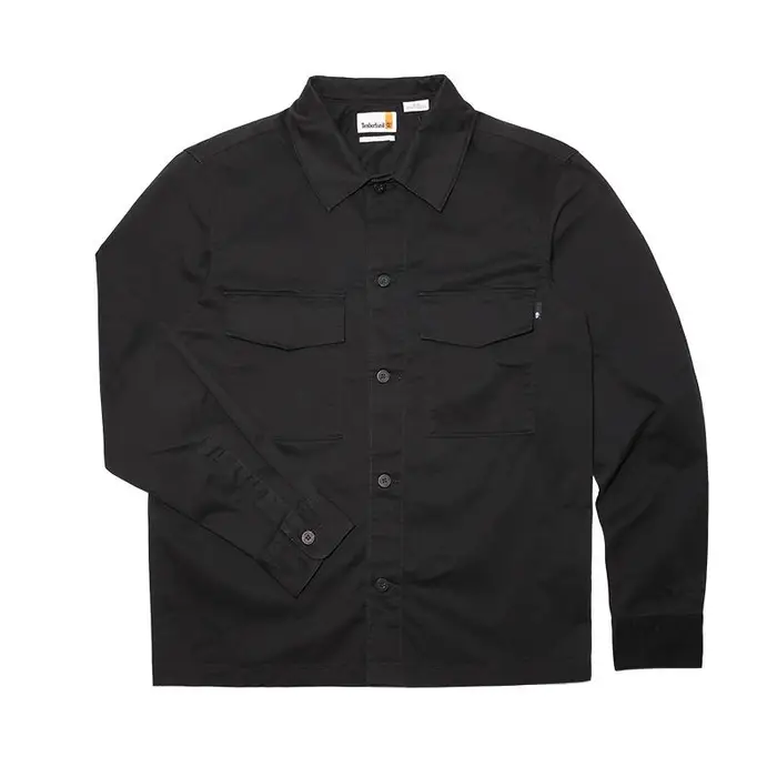 Timberland Outdoor Camicia a Maniche Lunghe Multitasche Monocolore Uomo camicie Nero A28QG-001