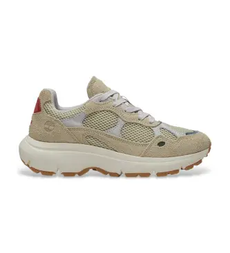 per donna TB0A43R8EO01 Sneakers Hazel Lane in pelle beige (42 W), Basso, Stringhe, Casual