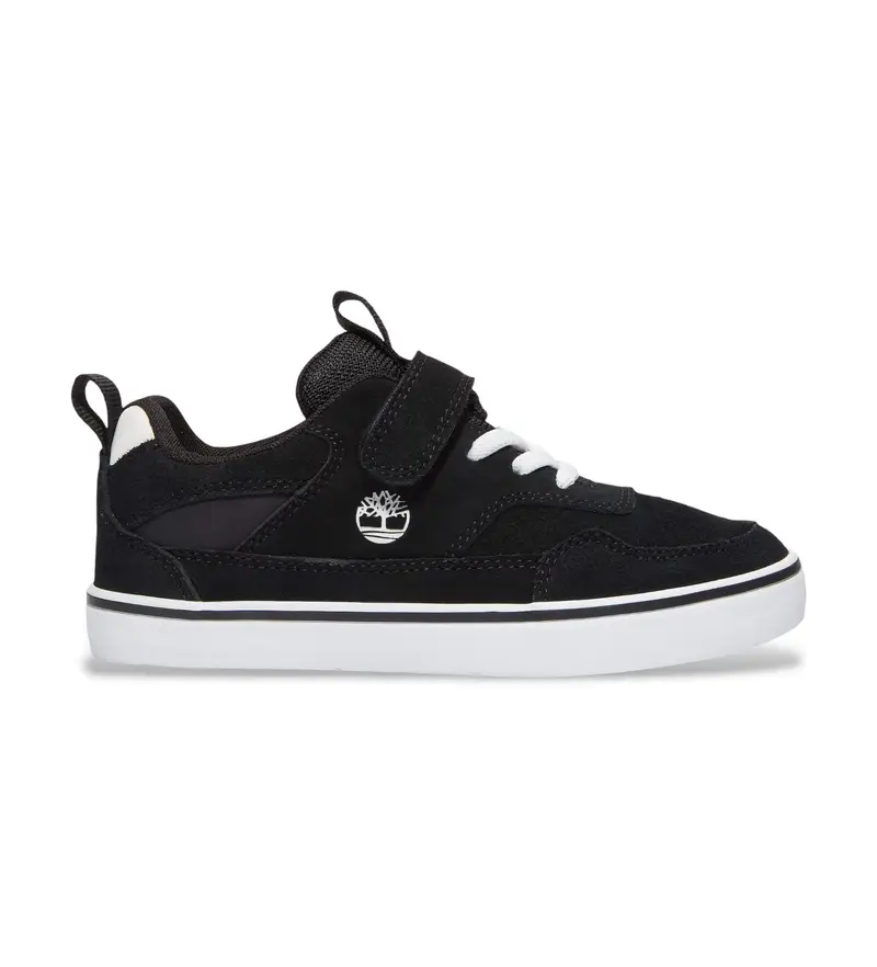 Timberland per ragazzo. TB0A6H44EK41 Sneakers in pelle nera Stone Jump, Nero, Basso, Stringhe, Casual, moda per bambini