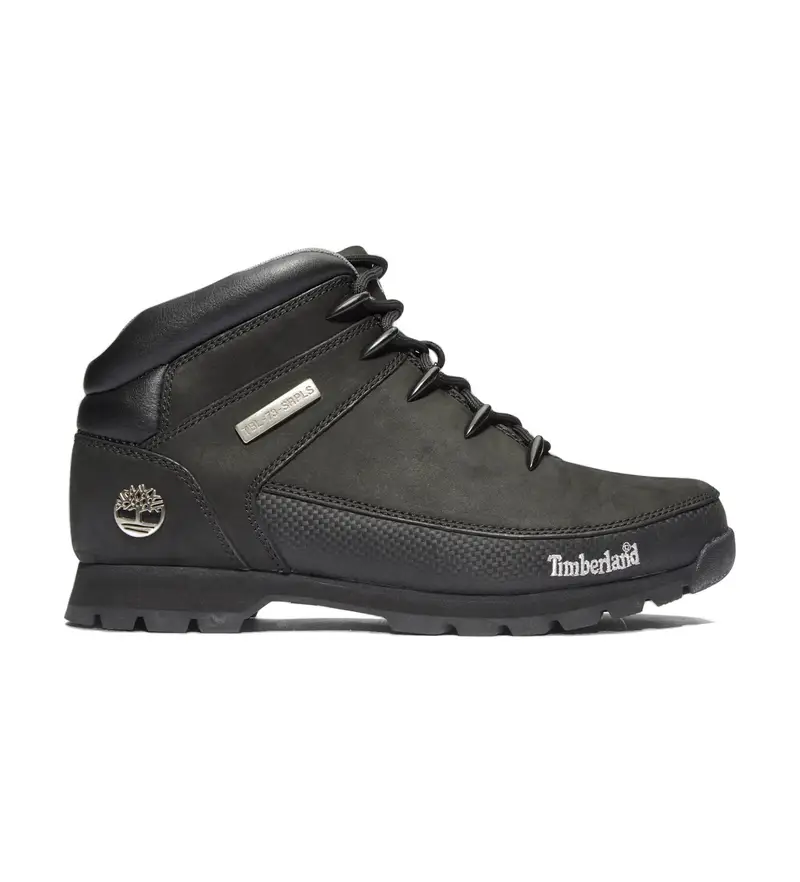 Timberland per uomo TB06361R0011 Stivaletti in pelle nera Euro Sprint Hiker (41 5), Nero, Basso, Stringhe, Casual, Sportivo, Outdoor Argento