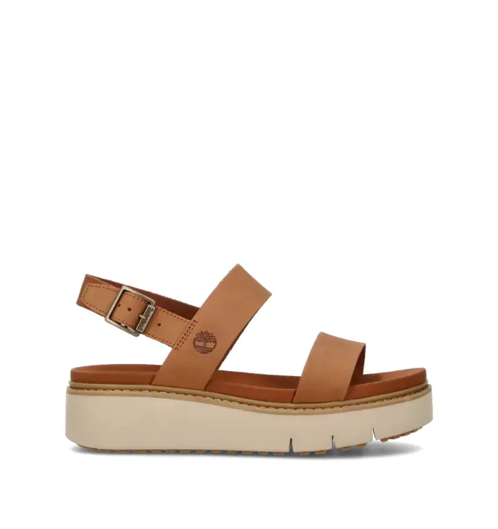 Sandalo donna marrone in pelle Vario