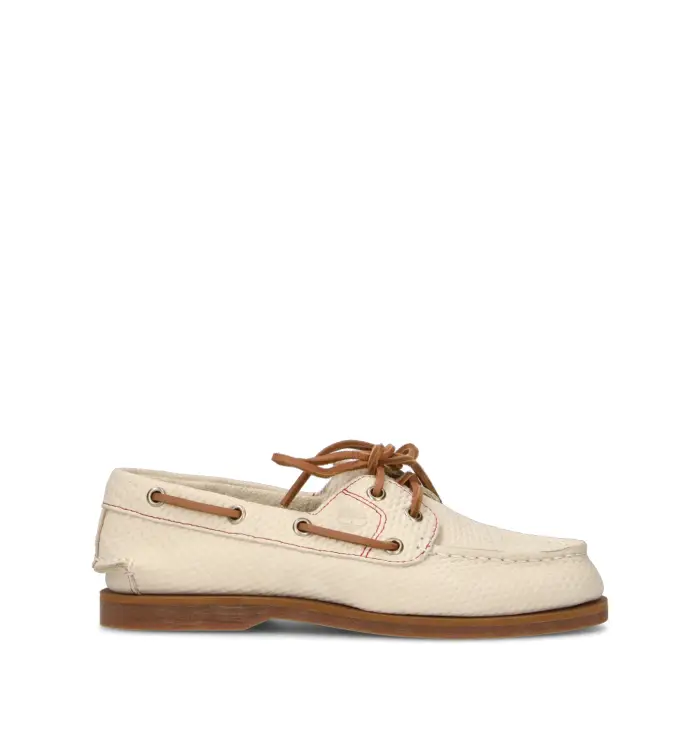 TIMBERLAND Scarpa barca donna beige in pelle Vario