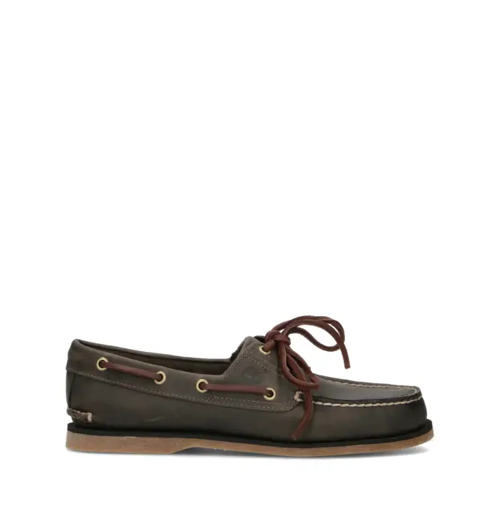 TIMBERLAND Scarpa barca uomo grigia in pelle Vario