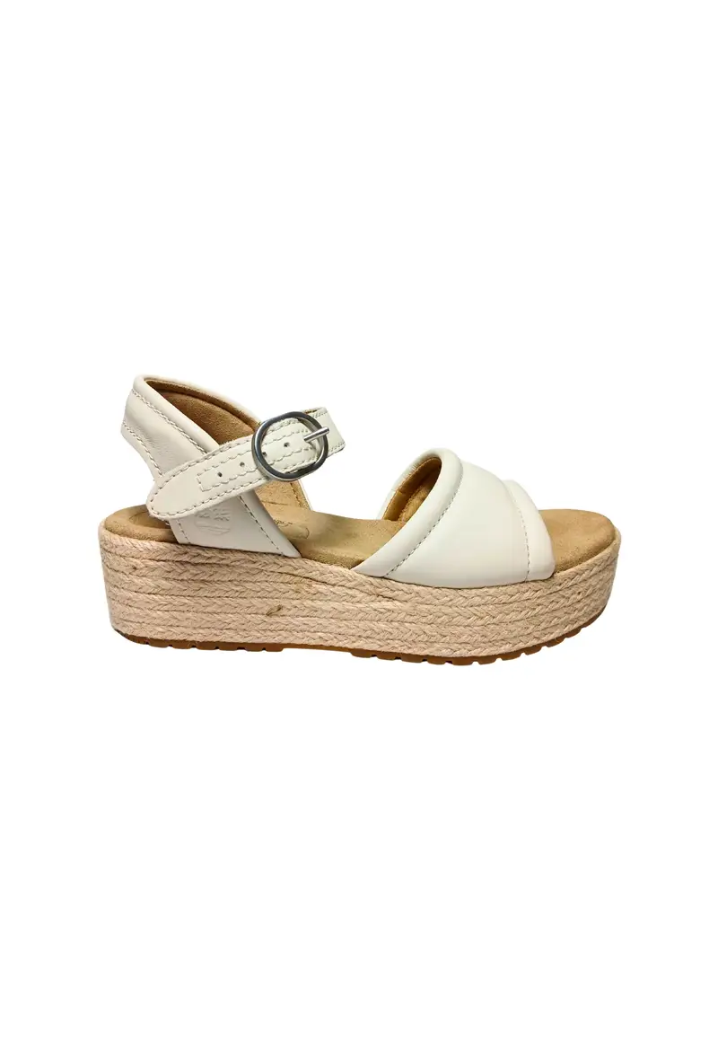 Timberland Scarpe Donna Santorini Sun Backstrap Sandal Natural Full Grain WHITE