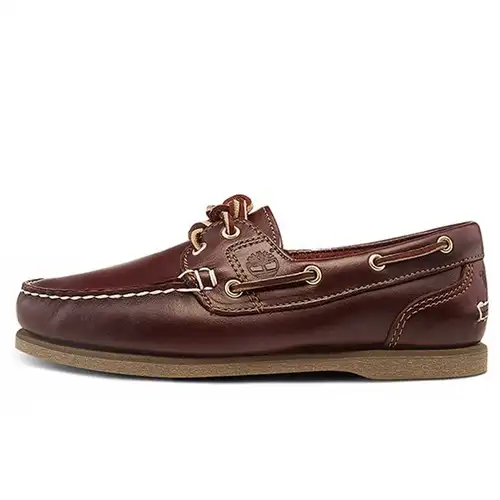 Timberland Toma in Pelle Bovina Strato Superiore Antiscivolo Resistenti Scarpe da Barca Basse Donna sneakers Marrone 72333W