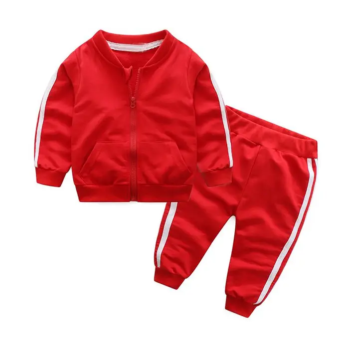 Times Elec 2 pezzi per neonato, neonato, ragazza, tuta, vestiti, cappotto, pantaloni, abbigliamento sportivo 70 rosso