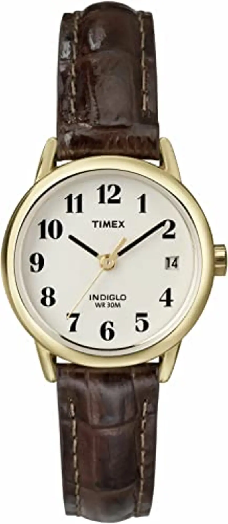 Timex Easy Reader T20071 Orologio da donna con cinturino in pelle marrone da 25 mm