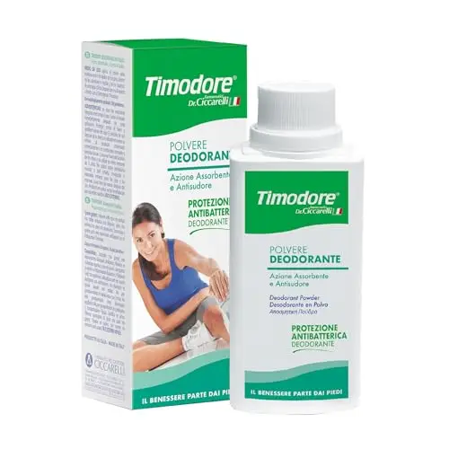 TIMODORE Polvere Deodorante, Azione Assorbente e Antisudore, Risposta Ideale al Problema dell'Eccessiva Sudorazione
