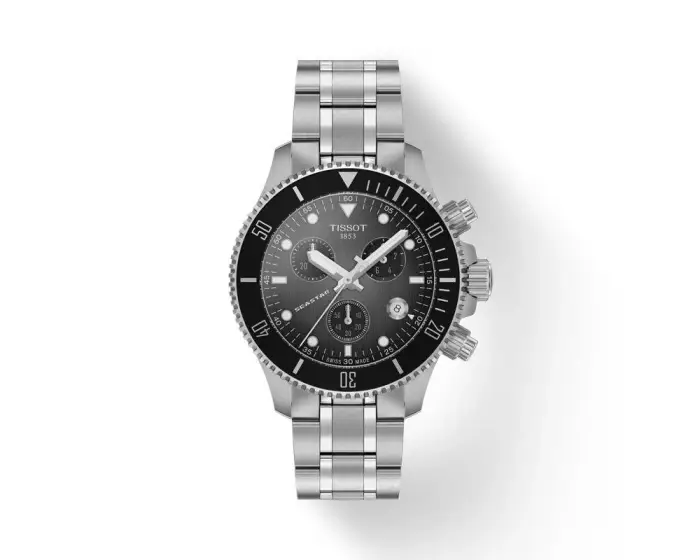 TISSOT Orologio Cronografo Seastar 1000 Quartz 38Mm Acciaio Grigio Uomo