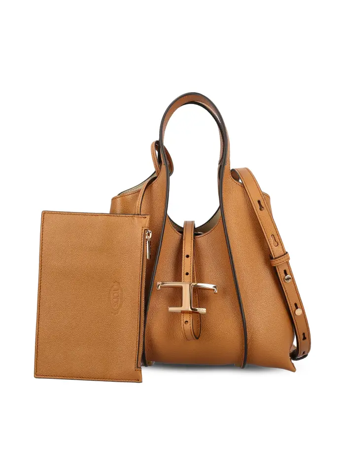 Borsa realizzata in pelle MARRONE