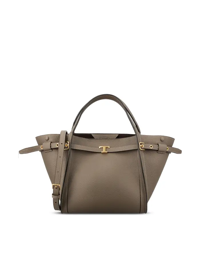 Borsa Shopping In Pelle MARRONE