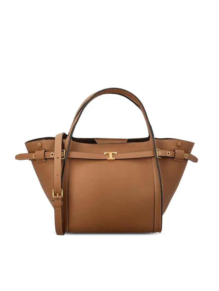 Borsa Shopping In Pelle MARRONE