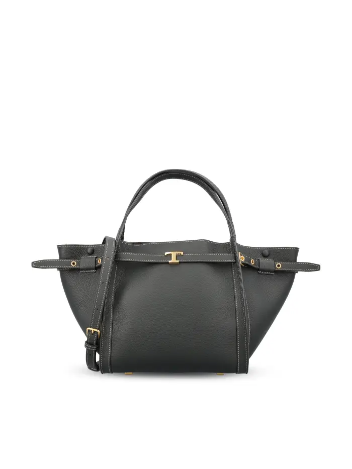 Borsa Shopping In Pelle NERO