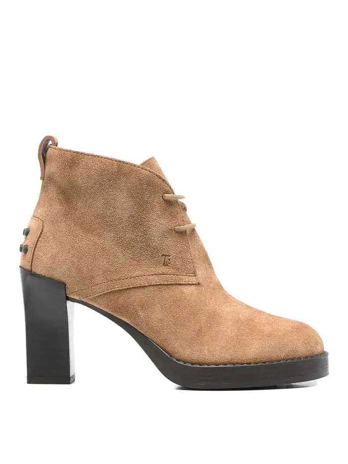 Tod s Stivali alla caviglia in pelle scamosciata Marrone