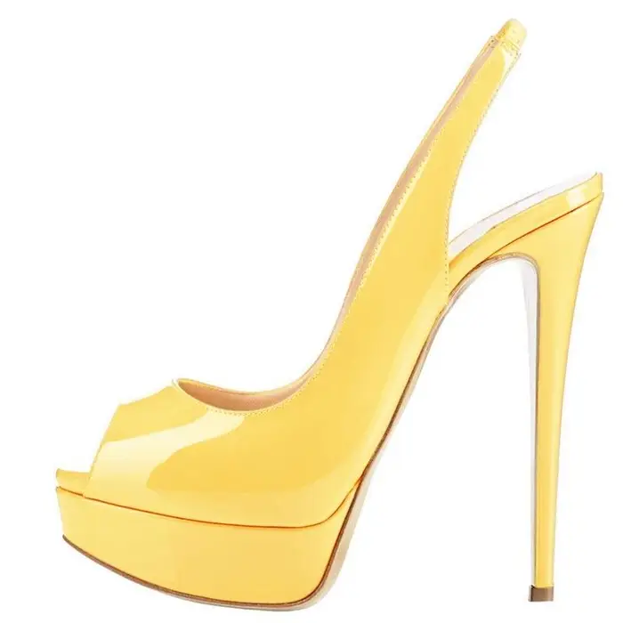 Sandali da donna sexy con tacco alto da 14 cm, sandali con plateau e punta aperta, stile gladiatore, scarpe da festa, rosse, da sposa 41