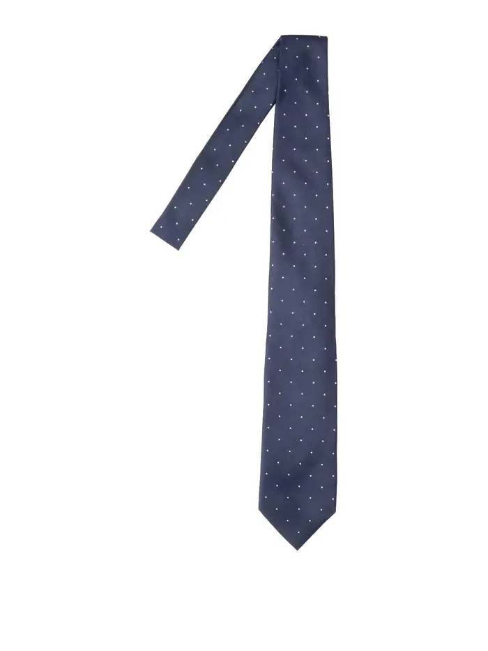 Tom Ford Cravatta a pois in seta Blu
