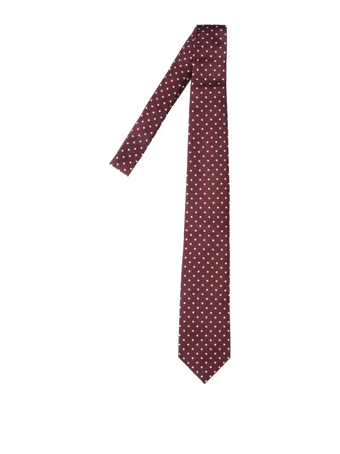 Tom Ford Cravatta a pois in seta Rosso
