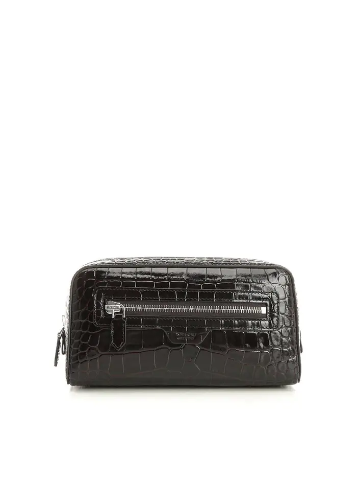 Tom Ford Custodia da toilette in pelle Marrone