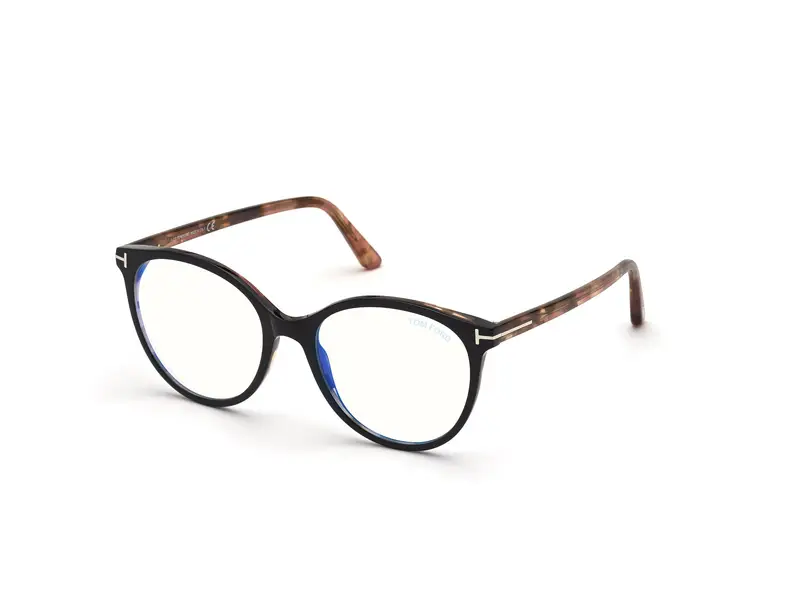 Tom Ford Donna FT5742-B 5 Montature da vista Acetato Nero Rotonda Normale