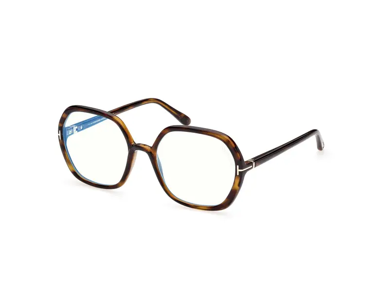 Tom Ford Donna FT5814-B 52 Montature da vista Iniettato Havana Geometrica Normale