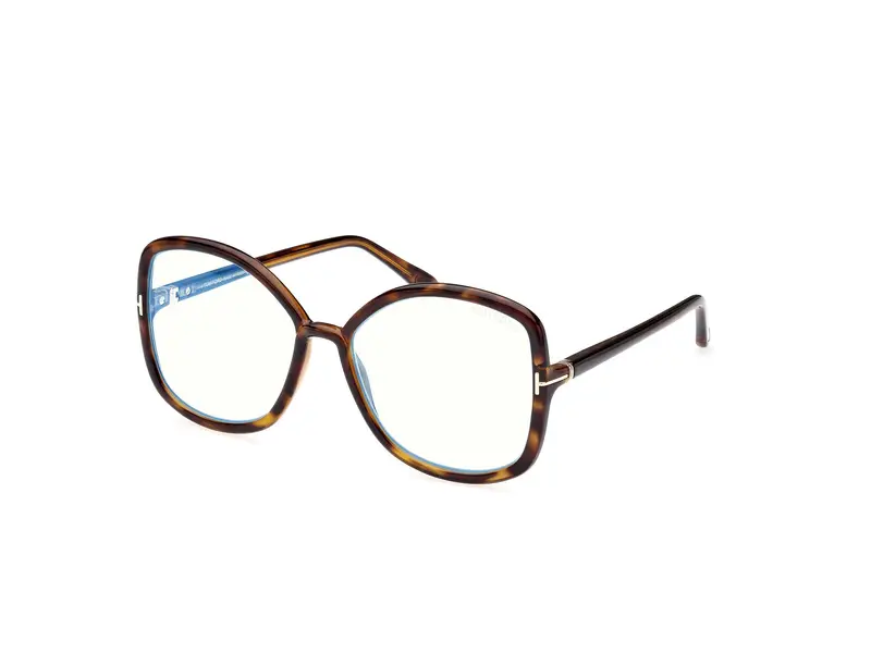 Tom Ford Donna FT5845-B 52 Montature da vista Iniettato Havana Farfalla Normale