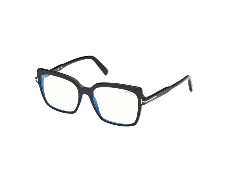 Tom Ford Donna FT5947-B 1 Montature da vista Acetato Nero Farfalla Normale