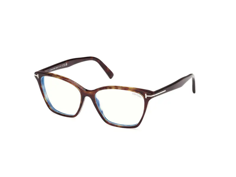 Tom Ford Donna FT5949-B 52 Montature da vista Acetato Havana Cat Eye Normale