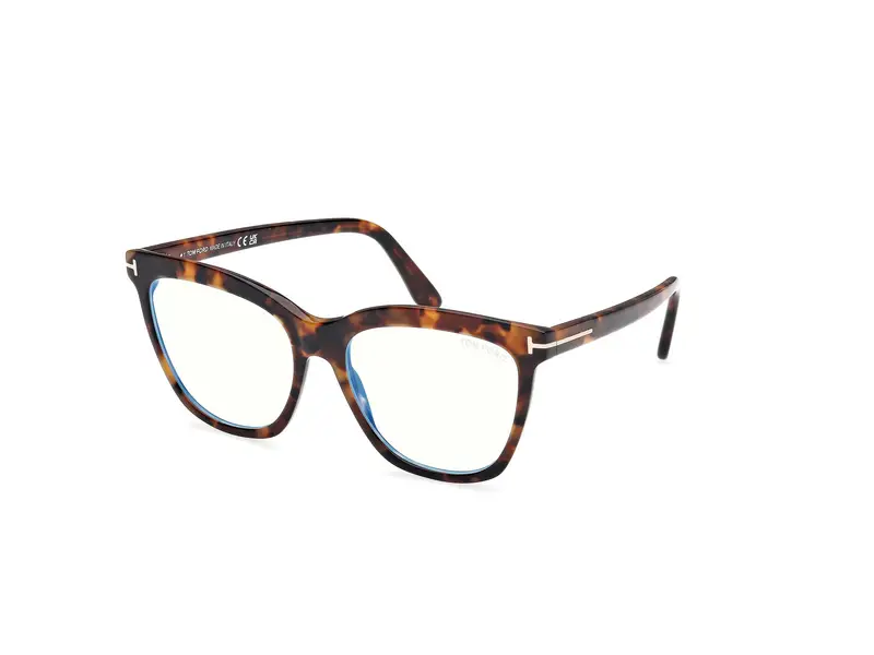 Tom Ford Donna FT6042-B 52 Montature da vista Acetato Havana Farfalla Normale