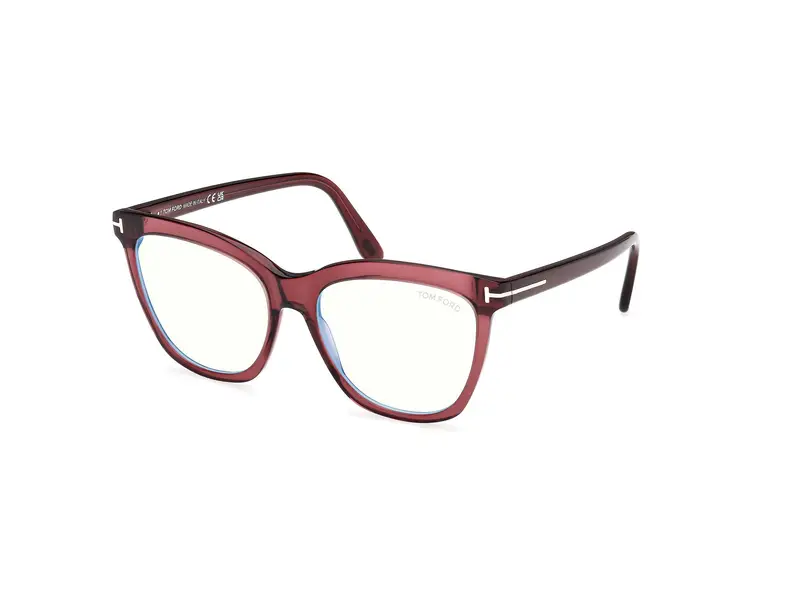Tom Ford Donna FT6042-B 69 Montature da vista Acetato Bordeaux Farfalla Normale
