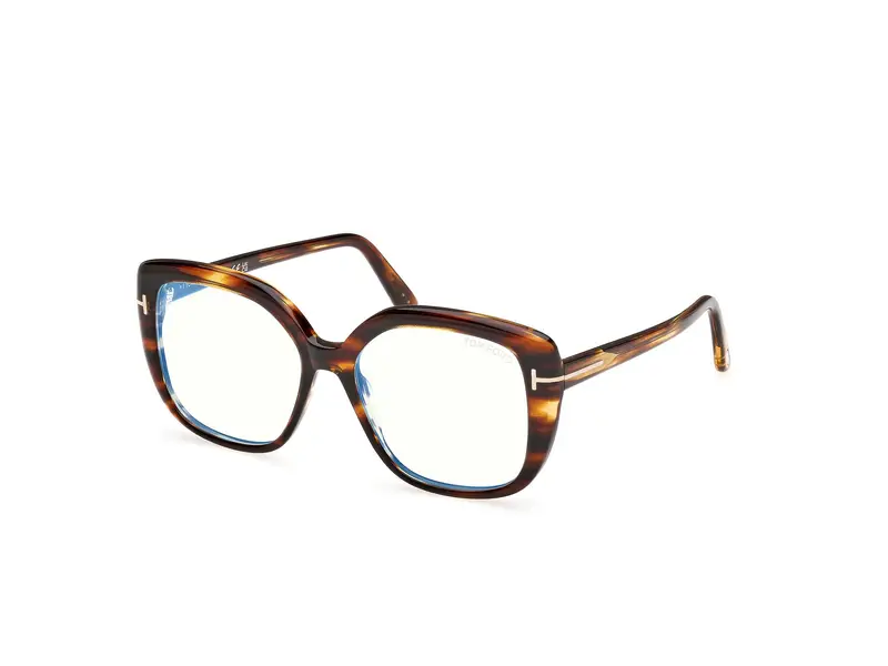 Tom Ford Donna FT6043-B 55 Montature da vista Acetato Havana Squadrata Normale