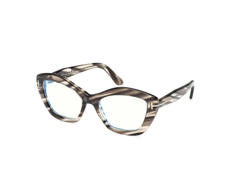 Tom Ford Donna FT6044-B 56 Montature da vista Acetato Havana Geometrica Normale