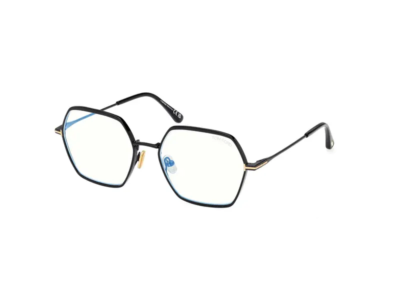 Tom Ford Donna FT6050-B 1 Montature da vista Metallo Nero Geometrica Normale