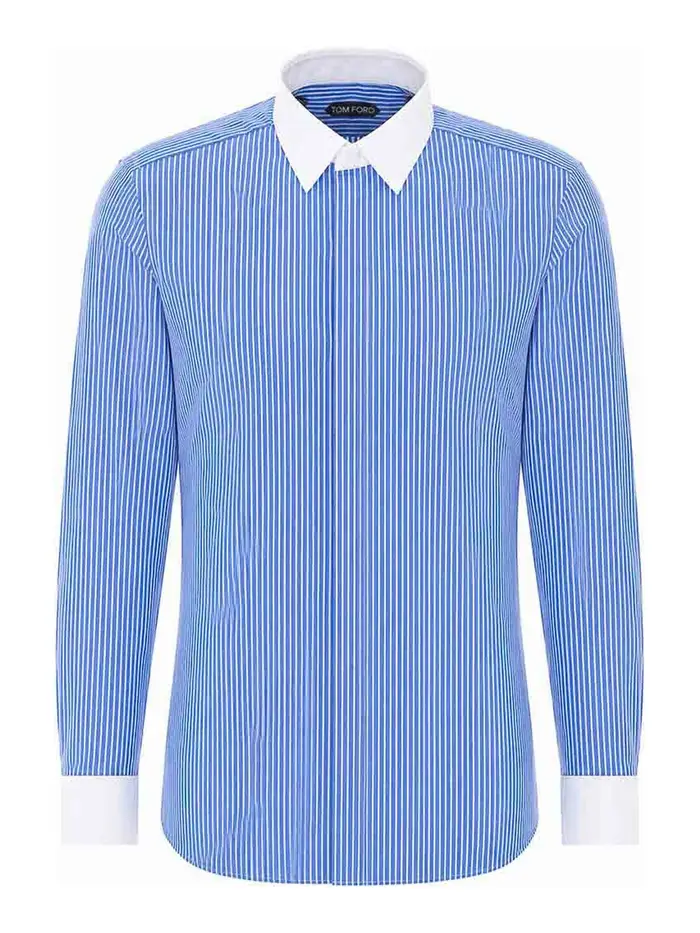 Tom Ford Maglia a contrasto Blu