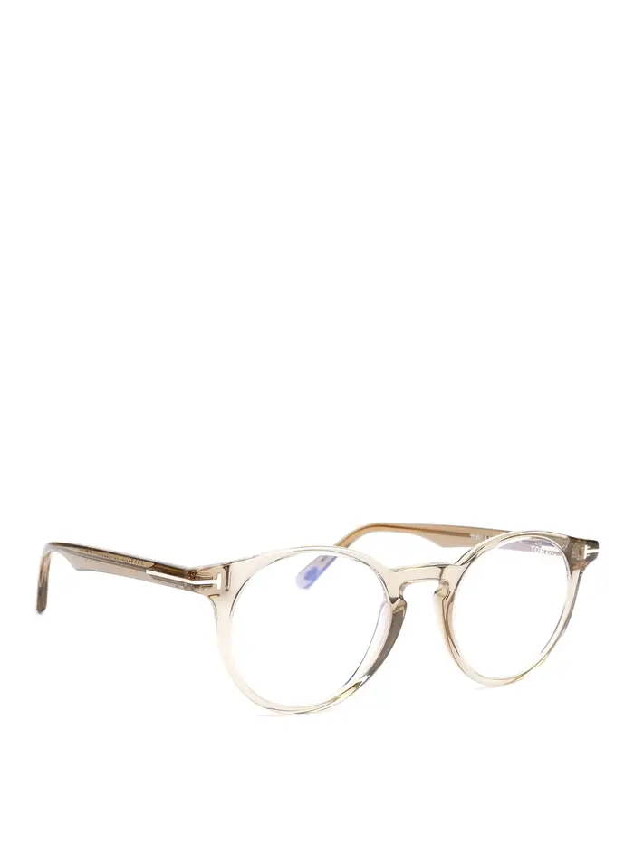 Tom Ford Occhiali con montatura trasparente beige Beige Chiaro