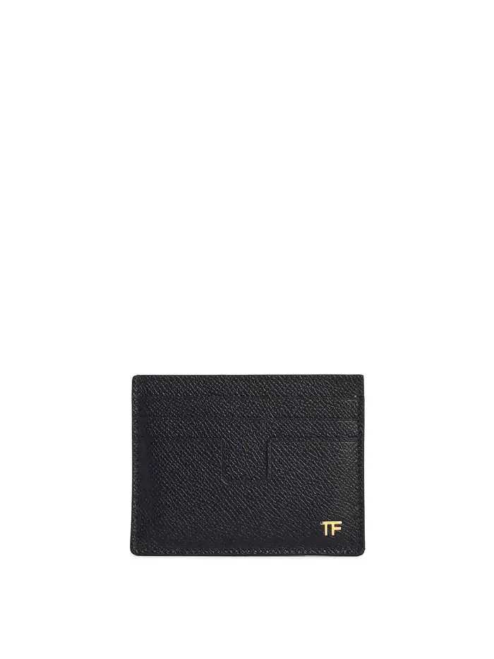 Tom Ford Portacarte in pelle nera Nero