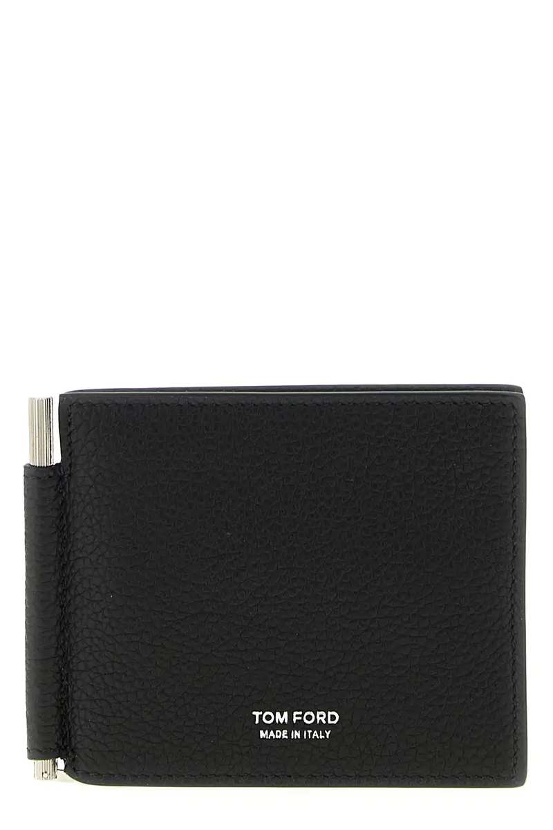 TOM FORD Portacarte Pelle Martellata Nero