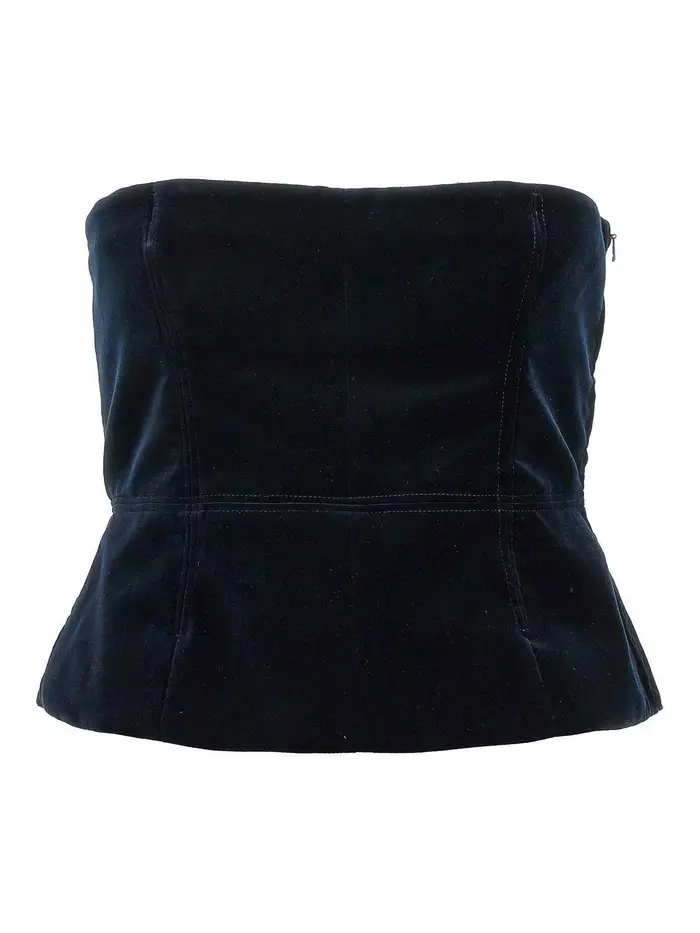 Tom Ford Top in velluto Blu
