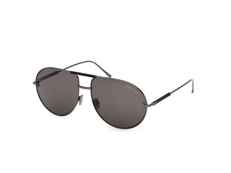 Tom Ford Unisex FT1308 LOU-02 08A Occhiali da sole Metallo Canna di fucile Fumo Pilot Normale