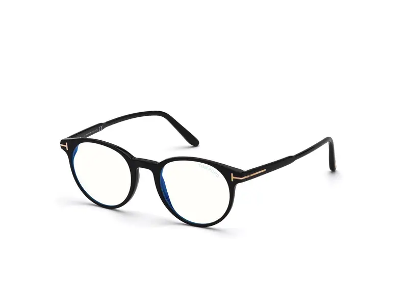 Tom Ford Uomo FT5695-B 001 Montature da vista Acetato Nero Rotonda Normale