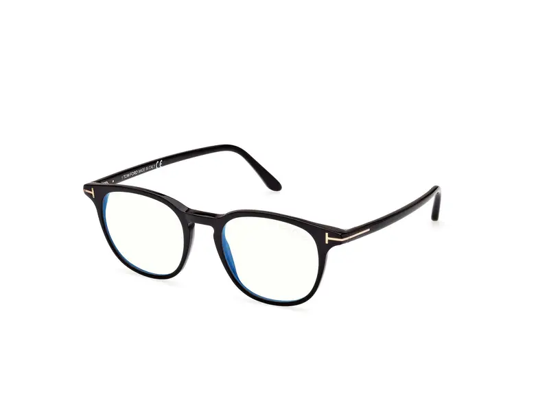 Tom Ford Uomo FT5832-B 1 Montature da vista Acetato Nero Rotonda Normale
