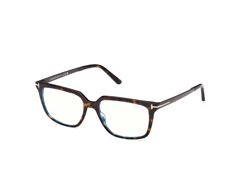 Tom Ford Uomo FT6039-B 52 Montature da vista Acetato Havana Squadrata Normale