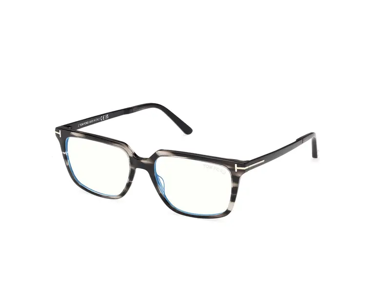 Tom Ford Uomo FT6039-B 56 Montature da vista Acetato Havana Squadrata Normale