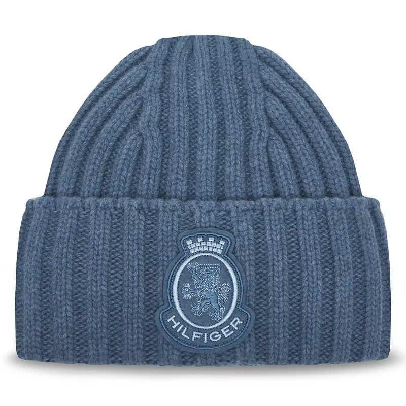 Tommy Hilfiger Berretto Th Crest Fluffy AW0AW18210 Blu
