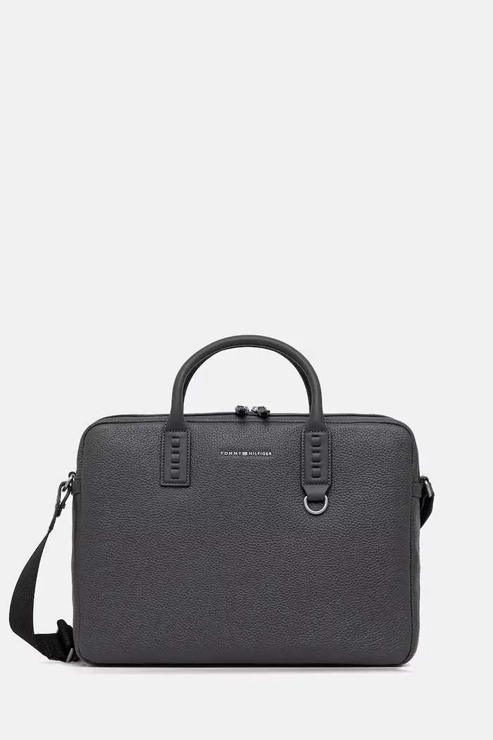 Tommy Hilfiger borsa custodia porta pc in pelle Grigio