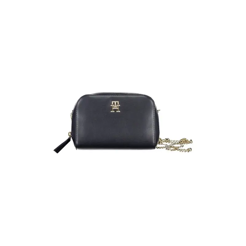 Tommy Hilfiger Borsa Donna Blu Tracolla Catena Zip Logo