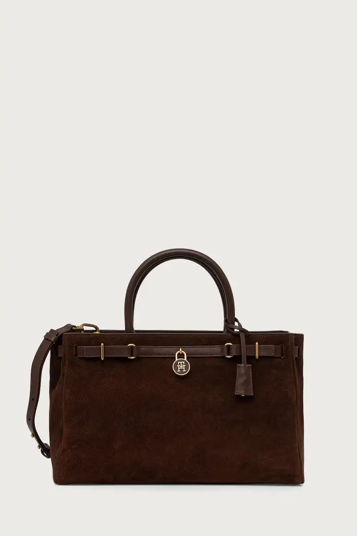 Tommy Hilfiger borsa tote da donna in camoscio Marrone